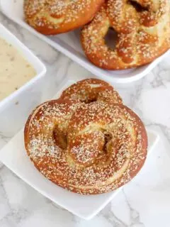 sourdough soft pretzels