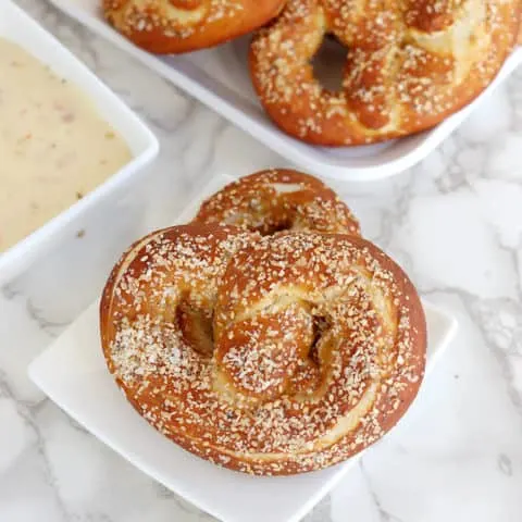 sourdough soft pretzels