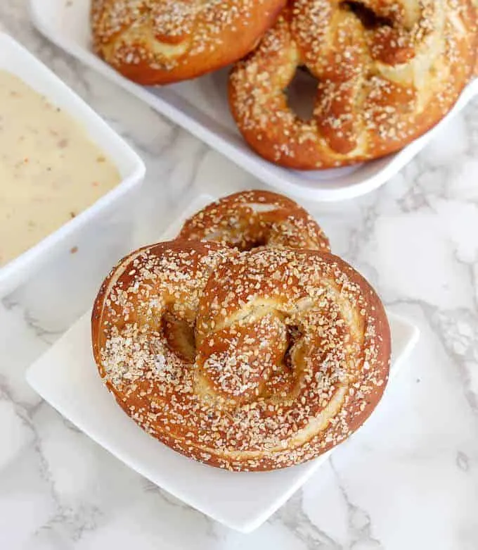 sourdough soft pretzels