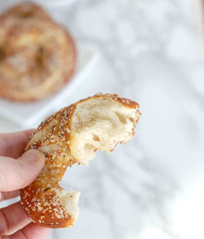 sourdough soft pretzels