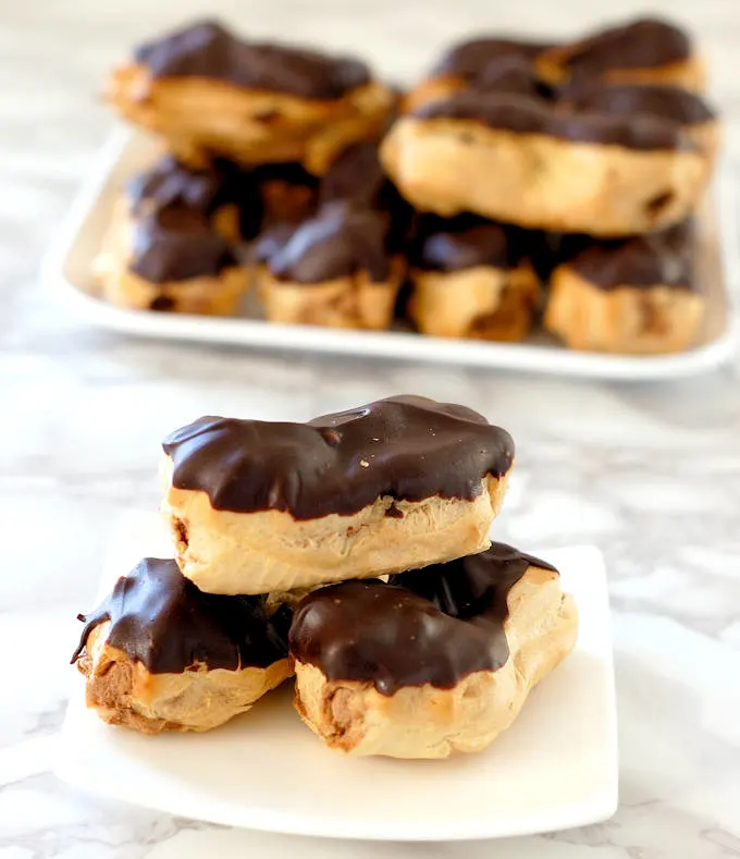 chocolate eclairs beauty shot