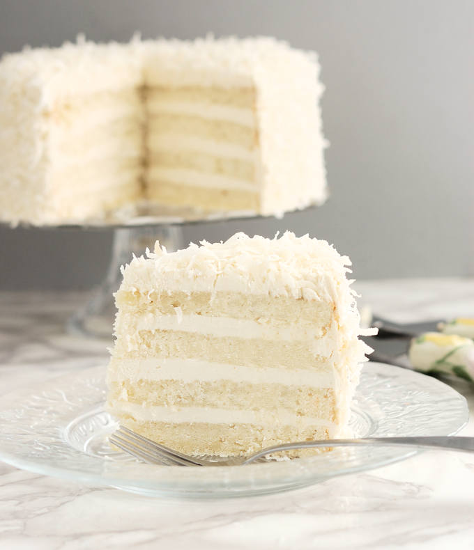 Snow White Coconut Layer Cake Baking Sense