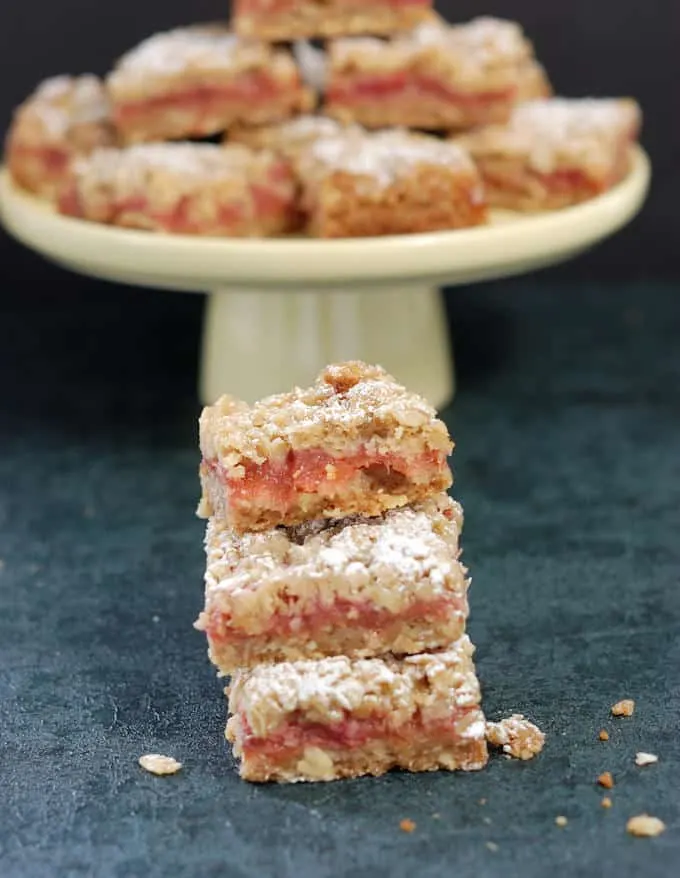 ruberb crumble bars