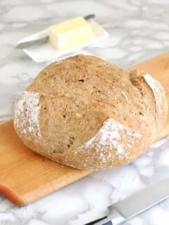 whole grain low knead bread