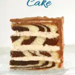 a pinterest image for marble cake