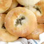 an onion & poppy seed bialy
