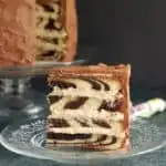 a slice of mochaccino cake