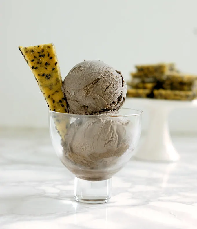 black sesame ice cream