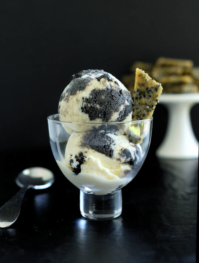 black sesame ice cream