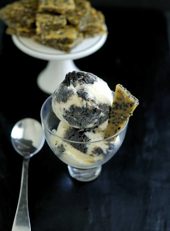 black sesame ice cream