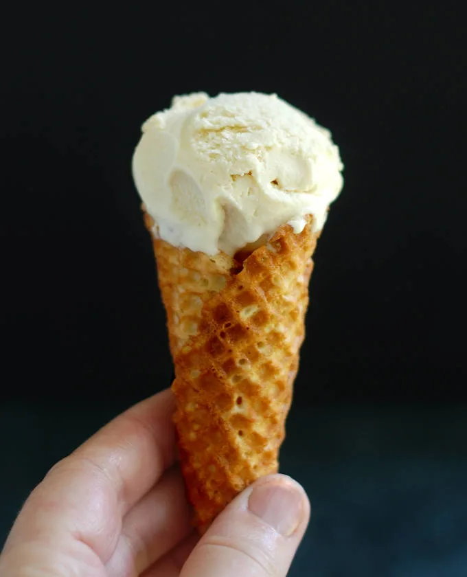 brown sugar ice cream cone