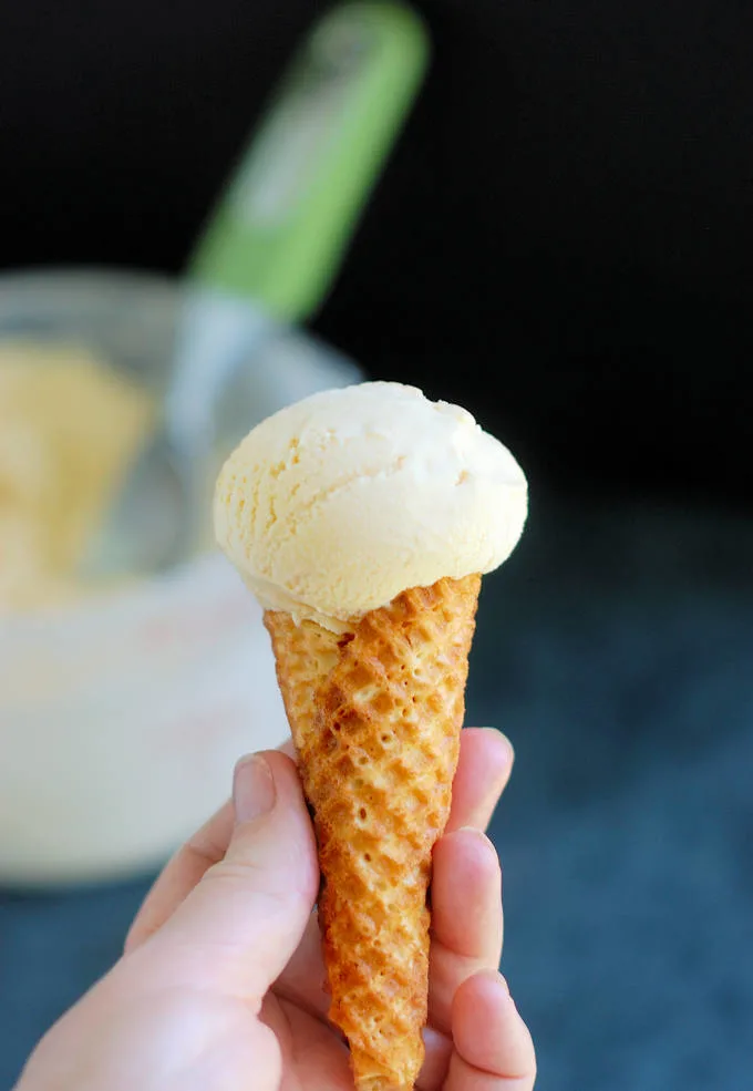 a brown sugar ice cream cone