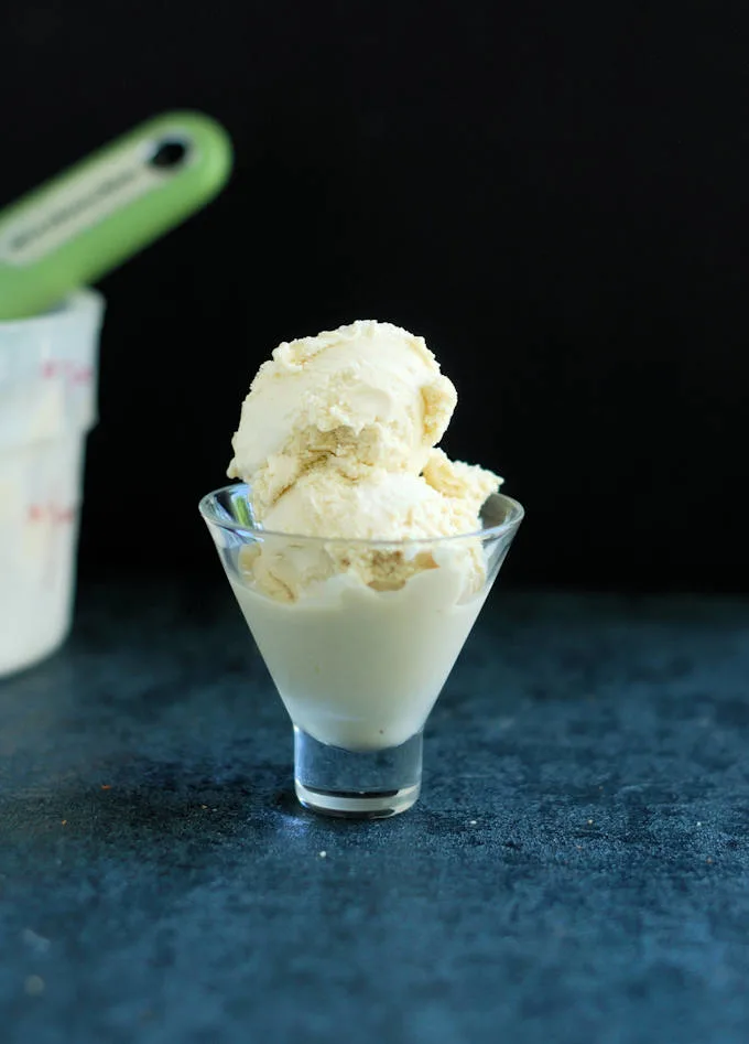 a bowl of brown sugar ice cream 