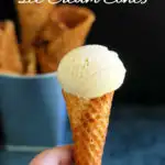 a pinterest image for ice cream cone recipe