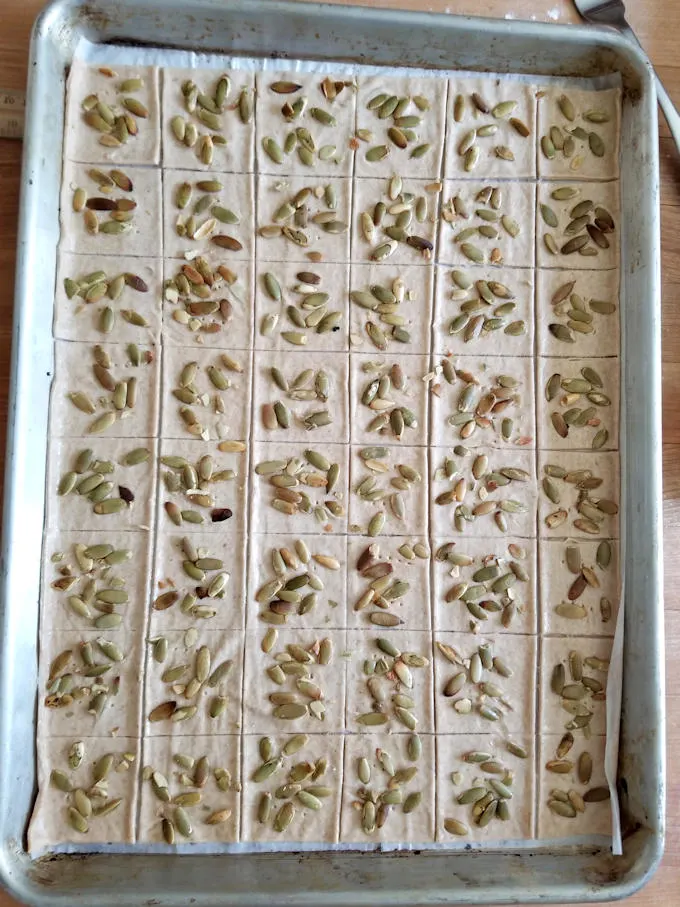 pumpkin seed crackers