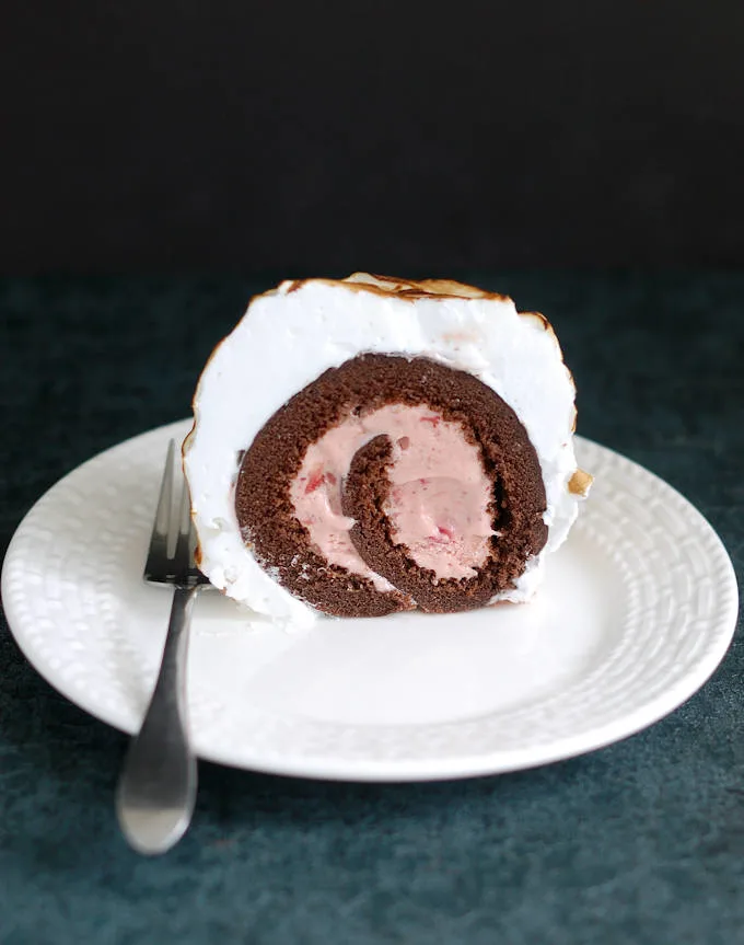 Baked Alaska Cake Roll