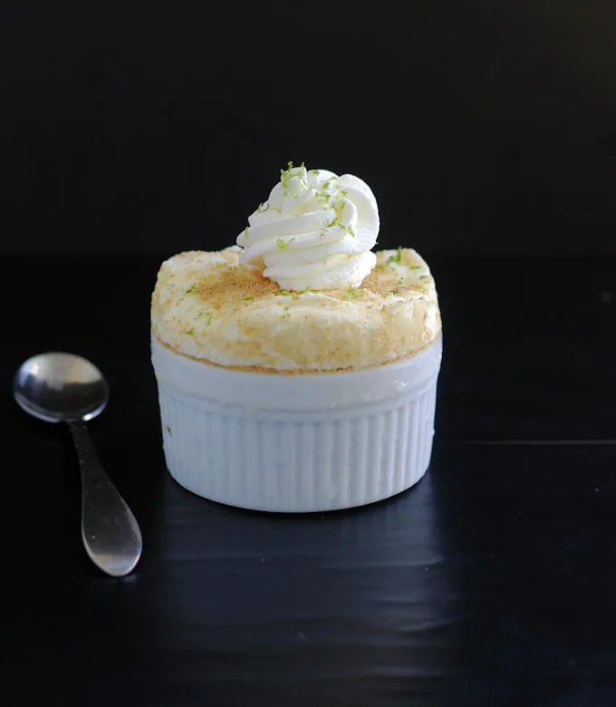 a key lime frozen souffle