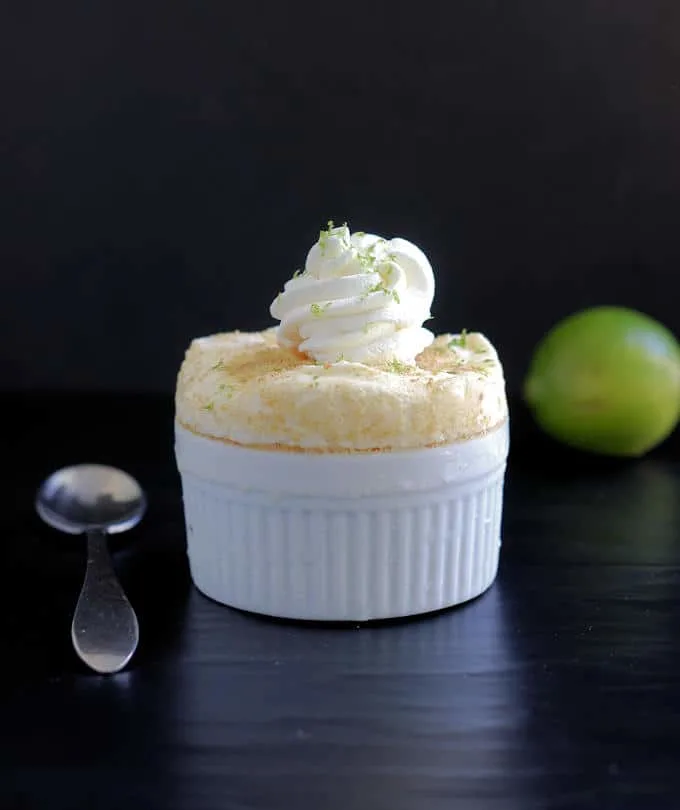 a key lime frozen souffle