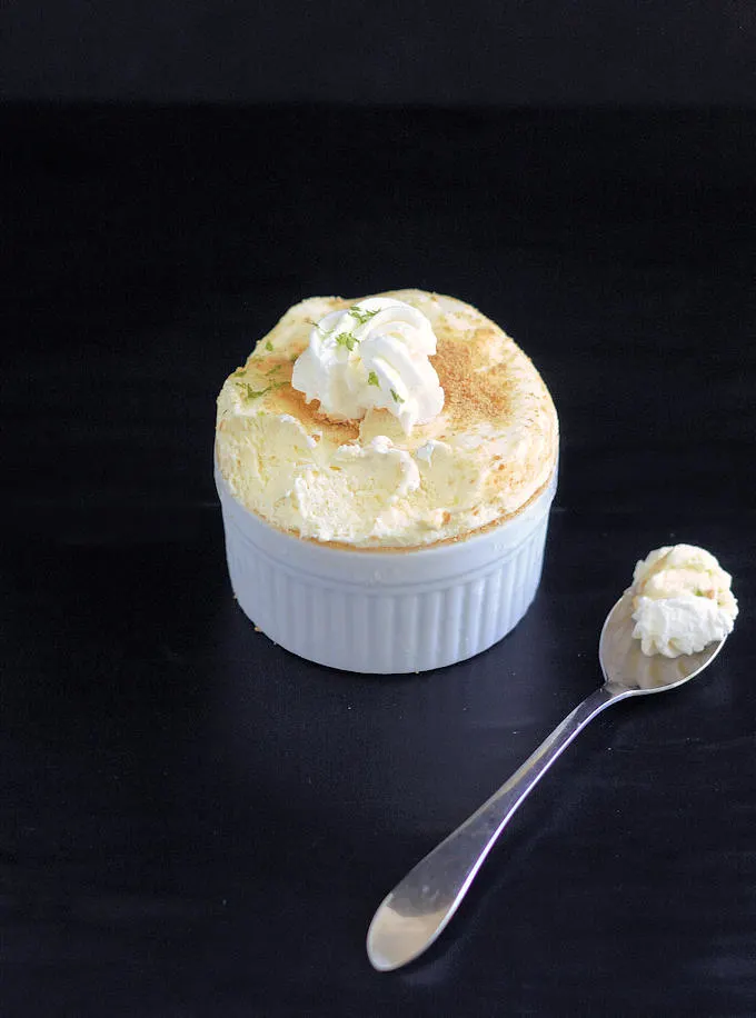 a key lime frozen souffle