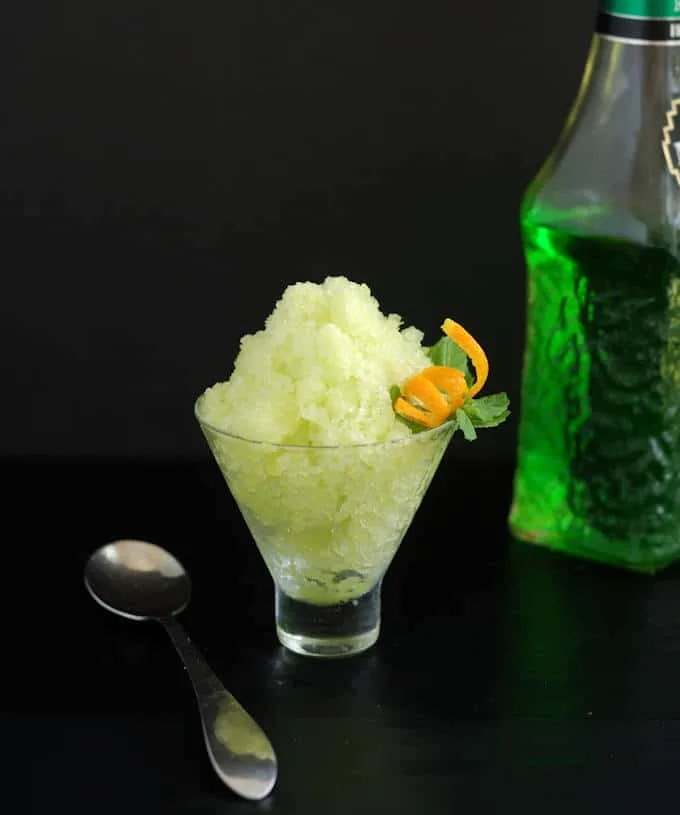 fresh melon granita