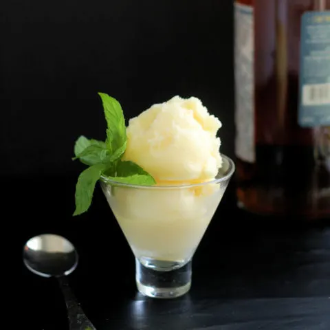 Pineapple Rum Sorbet or Granita