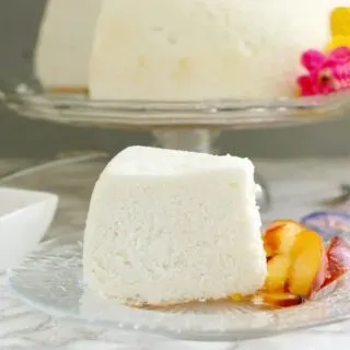 Tips for Angel Food Cake success: Use fresh whites, not pasteurized. Frozen fresh whites are fine. Don't whip on high speed. dont add sugar until soft peak clean bowl and whisk, no grease Fold with a spatula just until combined. Don't overfold Use a tube pan Don't grease the pan Cool upside down Don't over bake. The cake should not pull away from the sides of the pan.