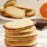 a stack of chocolate orange thin cookies