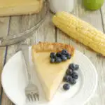 a slice of Sweet Corn Buttermilk Pie