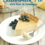 a pinterest image for sweet corn buttermilk pie