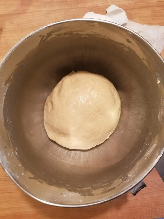 fresh apple cinnamon swirl bread dough