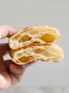 A view of all the layers in classic puff pastry