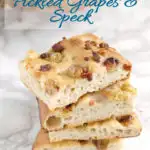 Sourdough Focaccia image for pinterest with text overlay