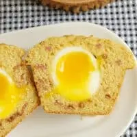 Bacon & Egg Corn Muffin with a Hint of Maple Syrup