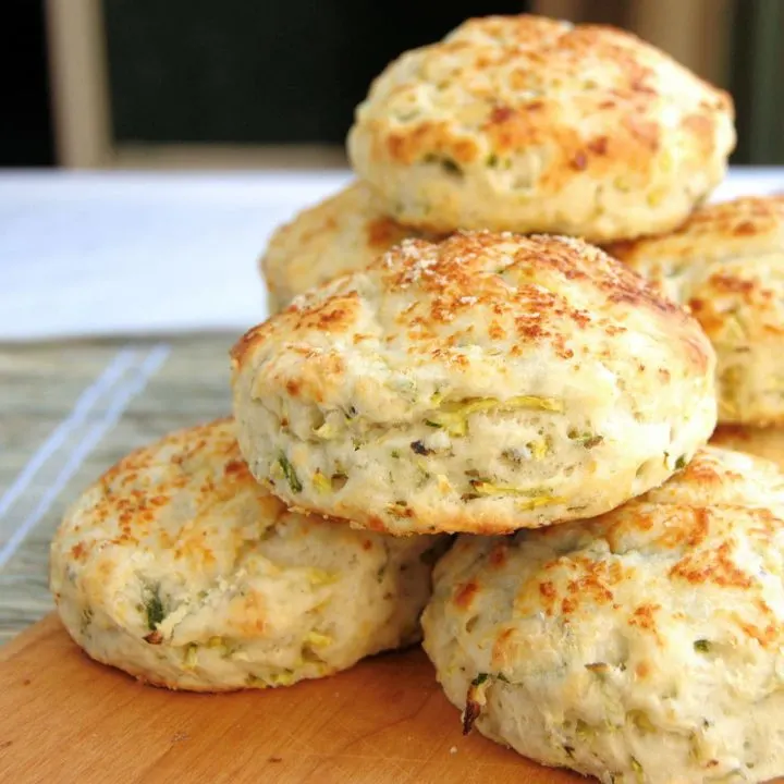Zucchini Biscuits with Basil and Parmisan