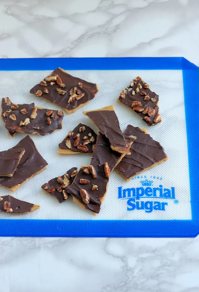 Chocolate covered brown sugar toffee