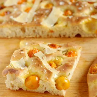 Cherry Tomato Focaccia with Rosemary & Parmesan