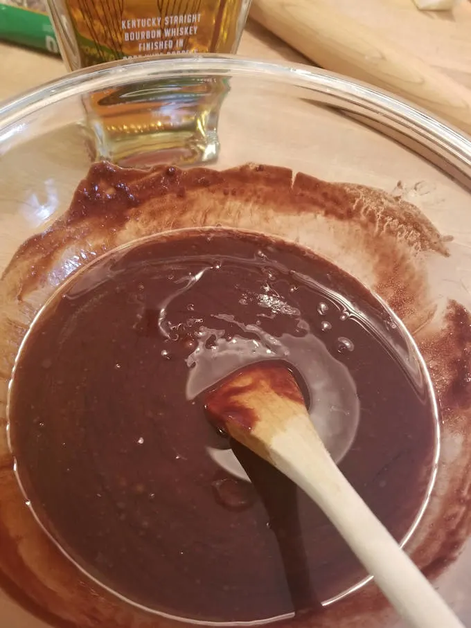 chocolate bourbon pecan pie filling