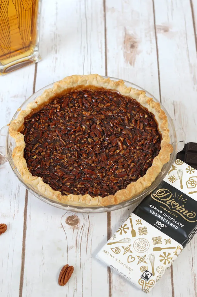 chocolate bourbon pecan pie