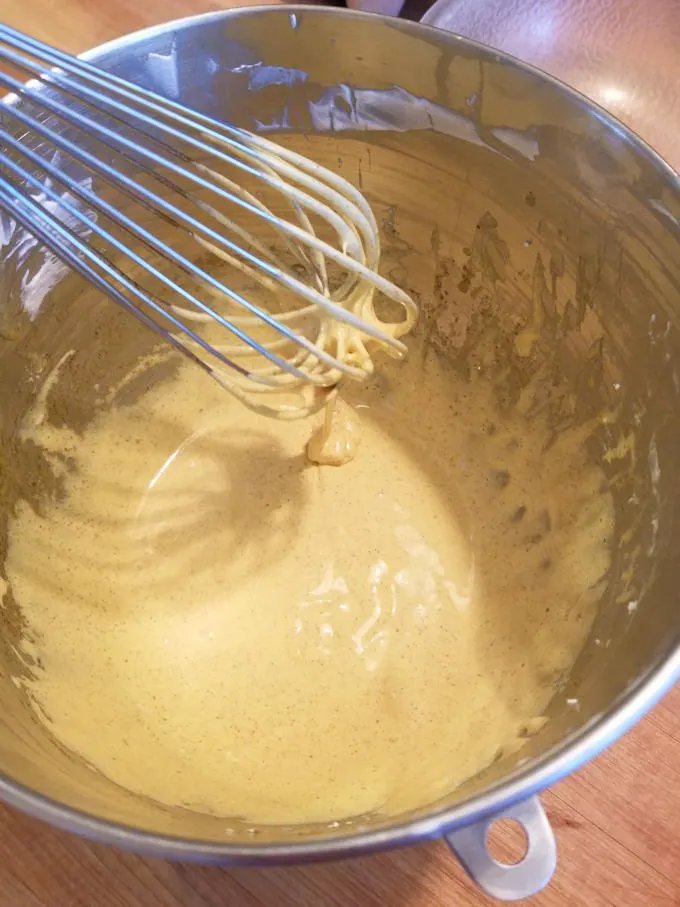pumpkin mousse pie starts with egg yolks and sugar