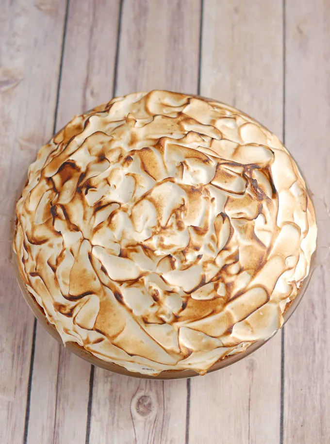 pumpkin mousse pie with toasted brown sugar meringue