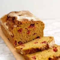 Sourdough Pumpkin Cranberry Quick Bread