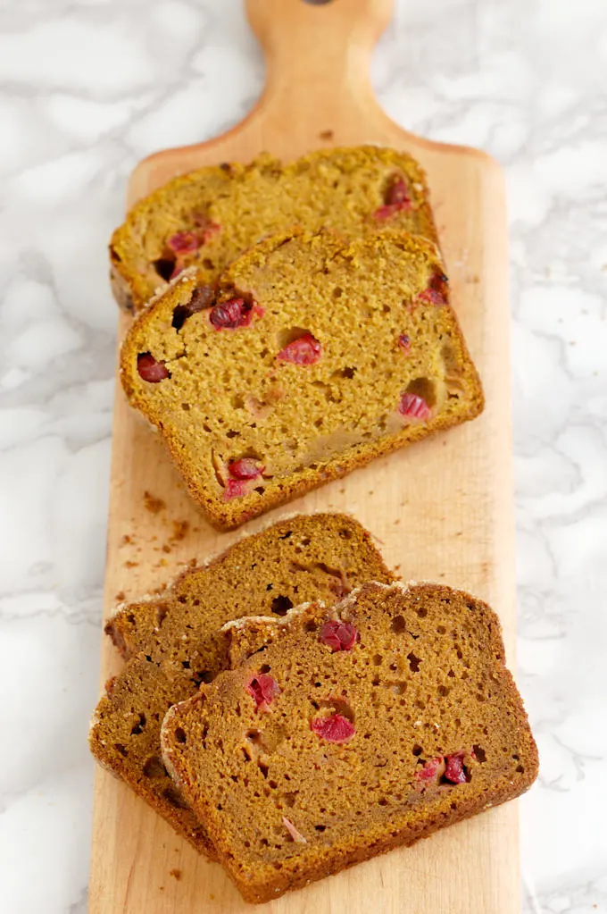 sourdough pumpkin cranberry quick bread