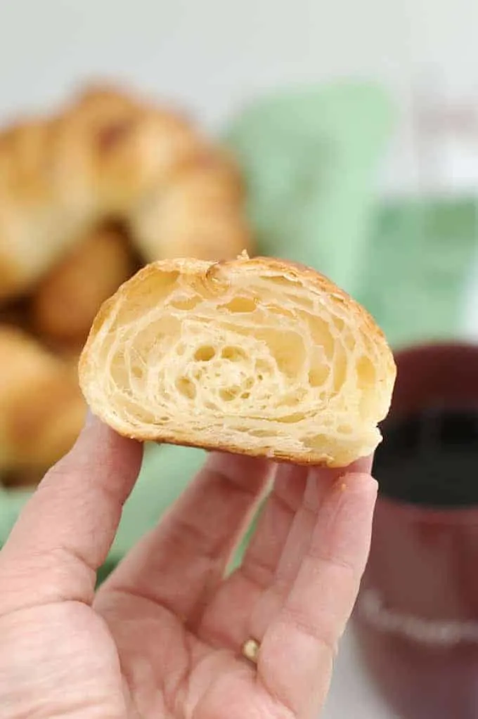 sourdough croissant with many layers