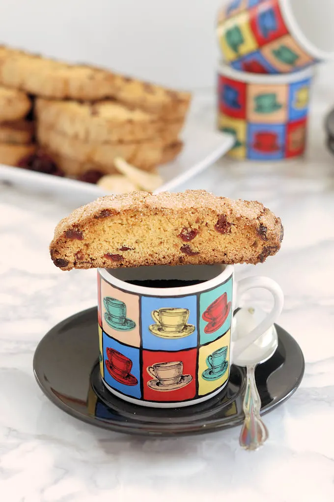 triple ginger cranberry biscotti