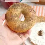 freshly baked poppy seed bagel