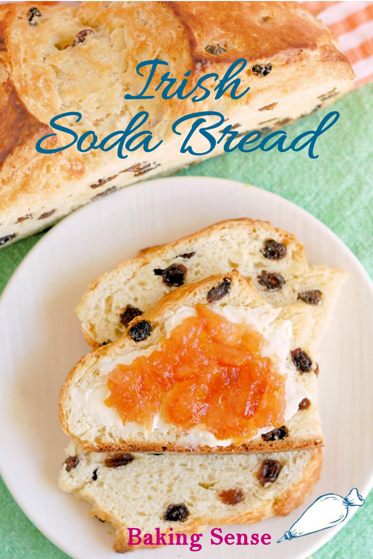 Would it be St. Patrick's day without Irish Soda Bread? Not in my house! Put on the kettle and enjoy a slice of this buttermilk-enriched, raisin-filled bread with a hot cup of tea.