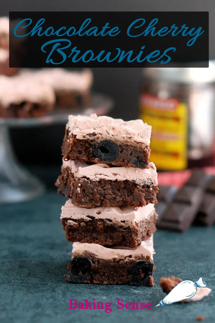 These are no ordinary brownies! They are perfectly Fudgey brownies studded with luxurious Italian Maraschino cherries and iced with whipped White Chocolate Cherry Ganache. They are as pretty as they are delicious. #easy #delicious #recipe #luxardo #italian #best #valentines #icing