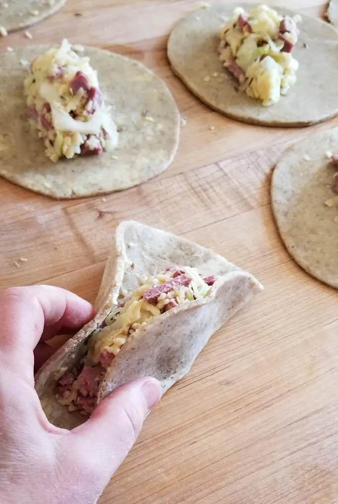 Corned beef & cabbage pasties