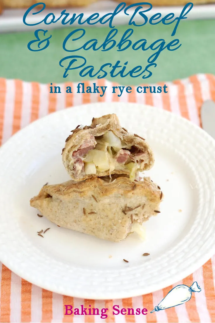Use your St. Patrick's Day leftovers to make delicious hand pies. Pasties can be enjoyed warm from the oven or at room temperature. #recipe #easy #leftovers #st patricks #irish #corned beef