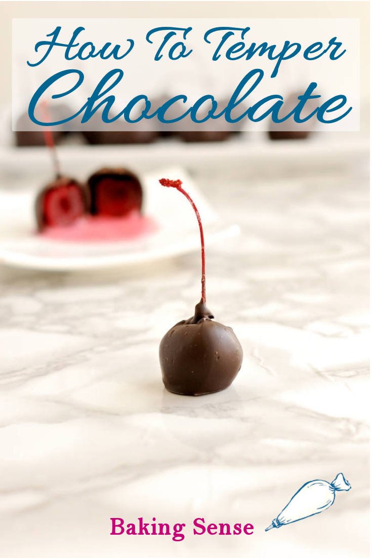 Learn how to temper chocolate for dipping and molding beautiful candies with a perfect "snap" when you bite into them. With step by step instructions, helpful hints and a video. #chocolate #how to #tempering #video #tutorial